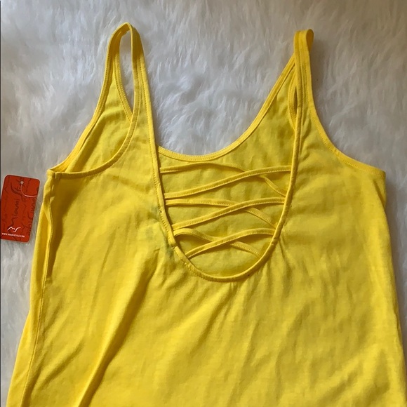 LAST CALL Yellow Tank Top - Picture 6 of 10